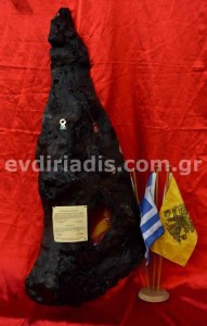 Άγιος Γεώργιος Χειροποίητη Αγιογραφία Σε Φυσικό Κορμό Δέντρου