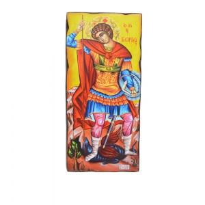 Άγιος Γεώργιος Χειροποίητη Λιθογραφία LI 136