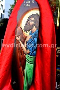 Άγιος Ιωάννης ο Πρόδρομος και Βαπτιστής Χειροποίητη Ξυλόγλυπτη Αγιογραφία