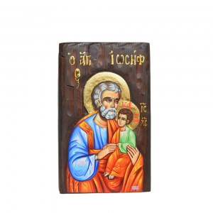  Άγιος Ιωσήφ Ο Μνήστωρ Χειροποίητη Ξυλόγλυπτη Λιθογραφία LK 201