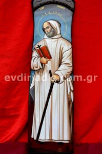 Άγιος Μπρούνο Χειροποίητη Ξυλόγλυπτη Αγιογραφία  