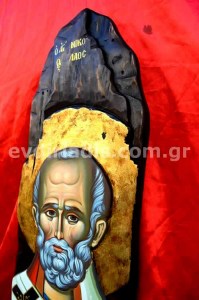 Άγιος Νικόλαος Χειροποίητη Ξυλόγλυπτη Αγιογραφία