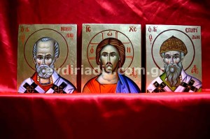 Άγιος Σπυρίδων Χειροποίητη Αγιογραφία
