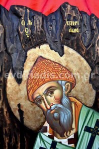 Άγιος Σπυρίδων Χειροποίητη Ξυλόγλυπτη Αγιογραφία