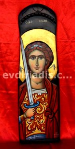 Άρχων Μιχαήλ Χειροποίητη Ξυλόγλυπτη Αγιογραφία  