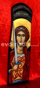 Άρχων Μιχαήλ Χειροποίητη Ξυλόγλυπτη Αγιογραφία  