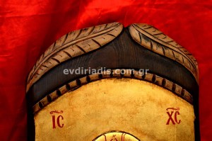 Ιησούς Χριστός Ένθρονος Χειροποίητη Ξυλόγλυπτη Αγιογραφία  