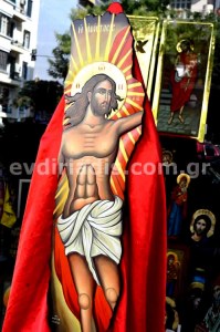 Ιησούς Χριστός Η Ανάστασις Χειροποίητη Ξυλόγλυπτη Αγιογραφία