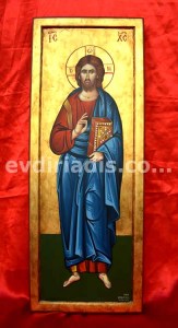 Ιησούς Χριστός Ο Ευλογών Χειροποίητη Αγιογραφία  