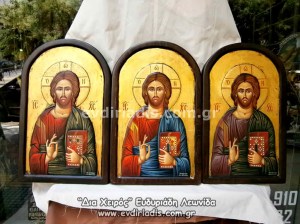 Ιησούς Χριστός Ο Ευλογών Χειροποίητη Ξυλόγλυπτη Αγιογραφία