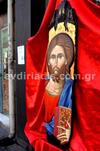 Ιησούς Χριστός Ο Παντοκράτωρ Χειροποίητη Ξυλόγλυπτη Αγιογραφία