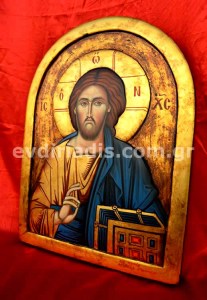 Ιησούς Χριστός Παντοκράτωρ Της Αγίας Σοφίας Χειροποίητη Ξυλόγλυπτη Αγιογραφία  
