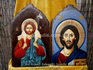 Ιησούς Χριστός Παντοκράτωρ Του Σινά Χειροποίητη Ξυλόγλυπτη Αγιογραφία