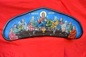 Ο Μυστικός Δείπνος Χειροποίητη Ξυλόγλυπτη Αγιογραφία