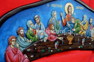 Ο Μυστικός Δείπνος Χειροποίητη Ξυλόγλυπτη Αγιογραφία