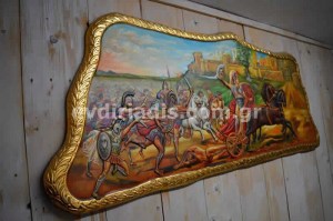 Ο Θρίαμβος Του Αχιλλέα Χειροποίητη Και Ξυλόγλυπτη Ζωγραφική