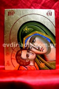 Παναγία Γλυκοφιλούσα Χειροποίητη Αγιογραφία