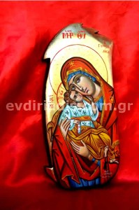 Παναγία Γλυκοφιλούσα Χειροποίητη Αγιογραφία 