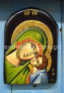 Παναγία Γλυκοφιλούσα Χειροποίητη Ξυλόγλυπτη Αγιογραφία
