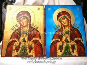 Παναγία Η Επτάσπαθη Χειροποίητη Αγιογραφία
