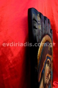 Παναγία Η Καρδιώτισσα Χειροποίητη Ξυλόγλυπτη Αγιογραφία