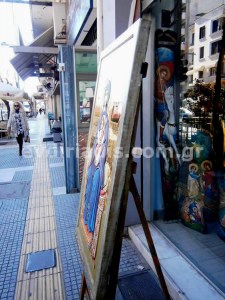 Παναγία Η Θεοκρατούσα Χειροποίητη Ξυλόγλυπτη Αγιογραφία με Αληθινό Χρυσό 24 Καράτια Στιλβωτό Και Κορνίζα Πατίνα