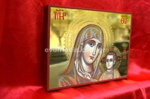 Παναγία Ιεροσολυμίτισσα Χειροποίητη Αγιογραφία με Αληθινό Χρυσό 24Κ Στιλβωτό