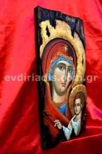 Παναγία Πορταίτισσα Χειροποίητη Ξυλόγλυπτη Αγιογραφία