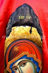 Παναγία Χειροποίητη Ξυλόγλυπτη Αγιογραφία