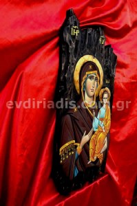 Παναγία Χειροποίητη Ξυλόγλυπτη Αγιογραφία