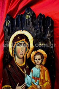 Παναγία Χειροποίητη Ξυλόγλυπτη Αγιογραφία