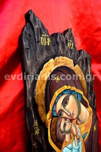 Παναγία Χειροποίητη Ξυλόγλυπτη Αγιογραφία