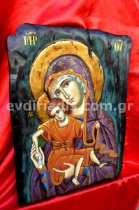 Παναγία Χειροποίητη Ξυλόγλυπτη Αγιογραφία 