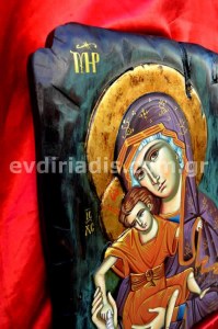 Παναγία Χειροποίητη Ξυλόγλυπτη Αγιογραφία 