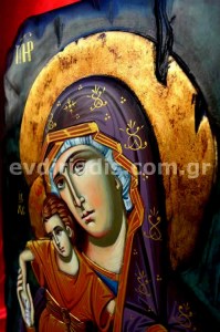 Παναγία Χειροποίητη Ξυλόγλυπτη Αγιογραφία 