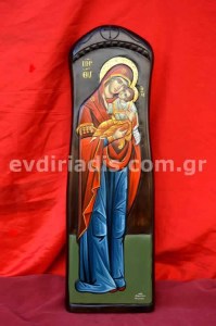 Παναγία Χειροποίητη Ξυλόγλυπτη Αγιογραφία