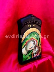 Παναγία Χειροποίητη Ξυλόγλυπτη Αγιογραφία 