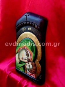 Παναγία Χειροποίητη Ξυλόγλυπτη Αγιογραφία 