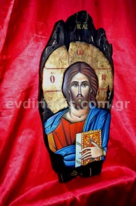 Παντοκράτωρ Χειροποίητη Ξυλόγλυπτη Αγιογραφία