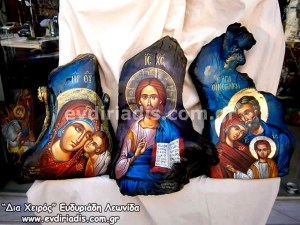 Χειροποίητη Αγιογραφία Σε Φυσικό Κορμό Δέντρου Κούτσουρο